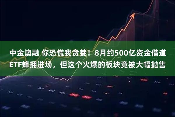 中金澳融 你恐慌我贪婪!8月约500亿资金借道ETF蜂拥进场,但这个火爆的板块竟被大幅抛售